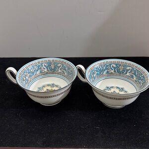 2 Wedgwood White Bone China Teacup